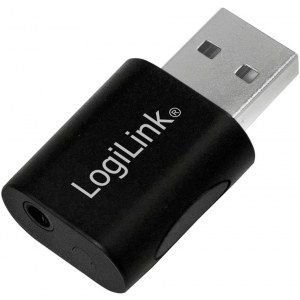 Logilink UA0299 USB 2.0 Adapter, Audio, USB-A/M to 3.5mm 4-Pin/F, black